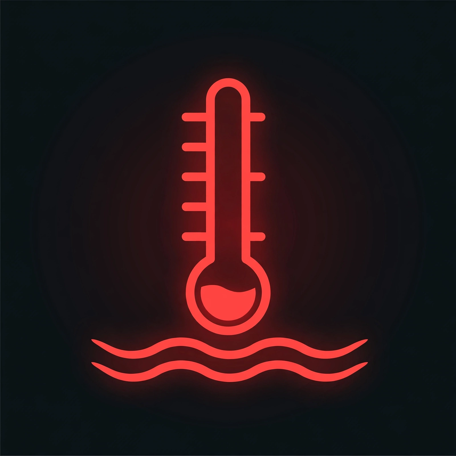 Symbole du voyant de température du liquide de refroidissement